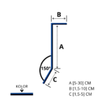 Listwa kominowa - Rysunek techniczny, na wymiar, obróbka z blachy powlekanej 0,5 mm.