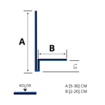 Pas podrynnowy z okapnikiem - Rysunek techniczny, na wymiar, obróbka z blachy powlekanej 0,5 mm.