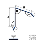 Wiatrownica na blachę, dach jednospadowy - Rysunek techniczny, na wymiar, obróbka z blachy powlekanej 0,5 mm.