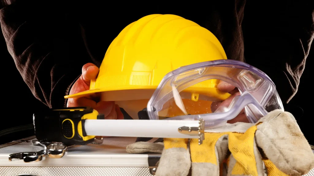 Błędy BHP podczas prac dekarskich, które mogą kosztować życie - zdjęcie przedstawia sprzęt zabezpieczający