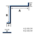 Maskownica narożna, mocowania zewnętrzne, rysunek techniczny