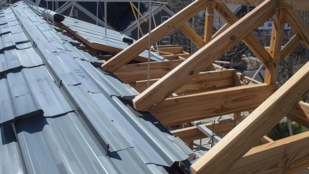 Łacenie dachu pod blachę trapezową